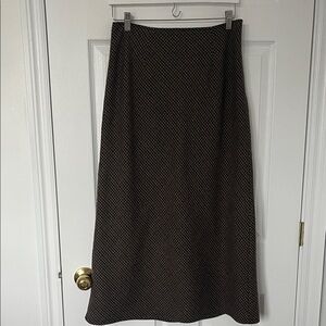 Elegant Black and Brown Women's Vintage Skirt